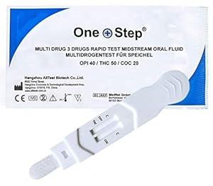 One+Step Multi-Drogentest Speichel THC Kokain Opiate 2er Pack