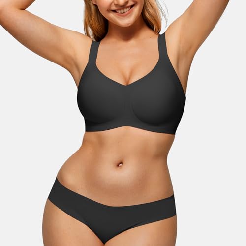 Image of LetsJoli Wireless Bras for Women No Underwire Full Coverage Push Up Bra Support Plus Size Bras for Older Women Bralettes