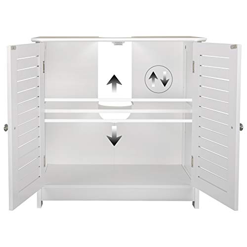 EUGAD-Armario-Bajo-Lavabo-Mueble-para-Debajo-de-Lavabo-Mueble-Lavabo-de-Bano-Almacenamientocon-2-Puertas-MDF-60-x-30-x-60-cm-Blanco-0016WY