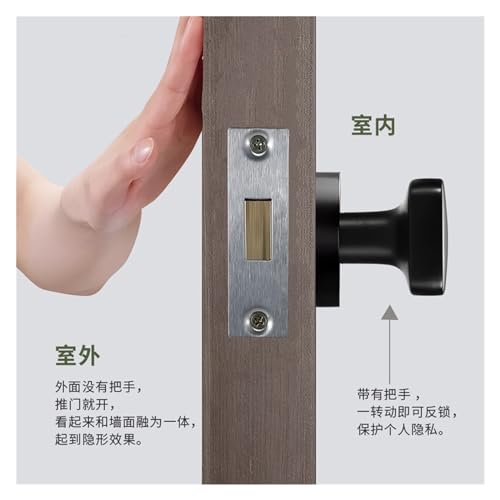 Cerradura invisible de diseño moderno para puertas de interior monocromáticas 5