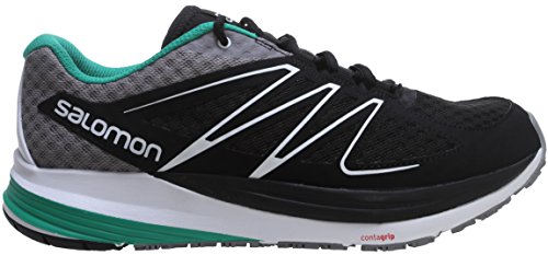 Salomon Herren, Sneaker, sense pulse, schwarz (black/white/real green), 45