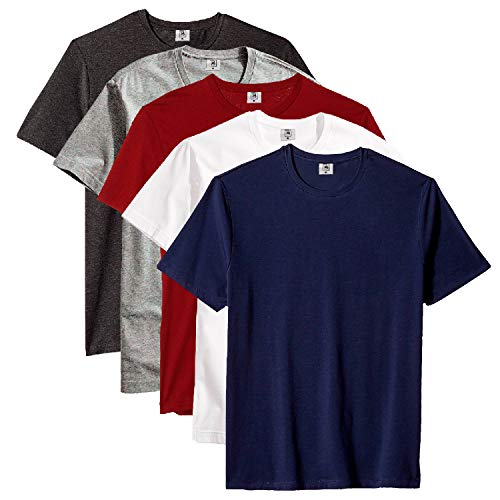 Kit com 5 Camiseta Masculina Básica Algodão Premium (Noronha, M)