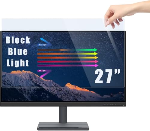 PYS Filtre Anti Lumiere Bleue PC 27 Pouces 16:9, Amovible Protection Ecran 27 inch, Film Mat Ecran PC 27 Pouces, Protege Anti-reflet Moniteur 27 Pouces