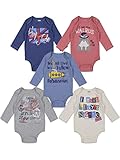 Lyrics by Lennon and McCartney Rock Band Baby Boys 5 Pack Long Sleeve Bodysuits 3-6 Months