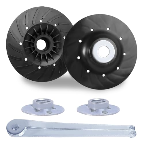 2PCS 4.5" x 5/8"-11 Angle Grinder Backing Pad Compatible with DeWalt, Bosch, BHA & More, Angle Grinder Ribbed Backing Pad Resin Fiber Disc for Grinding Polishing Sanding Woodworking, Non-Slip Design