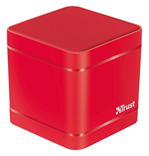 Trust Urban Kubo tragbarer Bluetooth Lautsprecher (5 St. Laufzeit, Bluetooth, 3,5 mm aux-Eingang, Mikro-SD oder USB) rot
