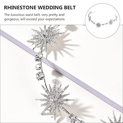 2Pcs Star Design Bridal Crystal Wedding Waist Applique Wedding Party Dress Rhinestone Belts for Bride and Bridesmaid2