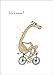 Produktbild Kartenkaufrausch Süße Beistands Karte mit Giraffe auf Fahrrad: Ich komme!  auch zum direkt Versenden mit ihrem Text als Einleger.  individuelle Grusskarte mit Umschlag, hochwertige Qualität
