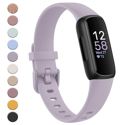 Meliya Fitbit Inspire 3�p�o���h ���f�B�[�X �����Y �\�t�g�V���R�����߉\���X�g�o���h �����p�X�|�[�c�X�g���b�v Fitbit Inspire 3 �t�B�b�g�l�X�g���b�J�[�Ή� (���x���_�[�O���[)