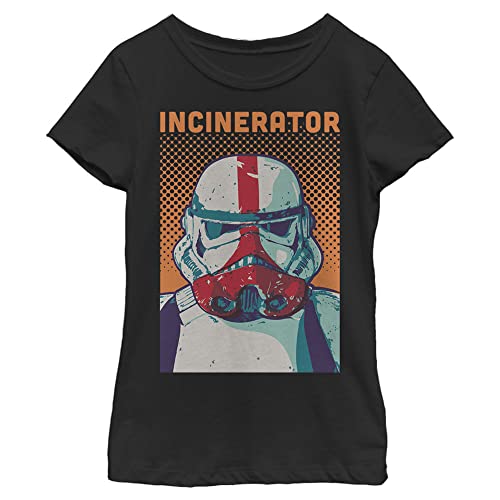 T-shirt Mandalorian Star Wars fille noir M haut manches courtes Incinerator Trooper coton
