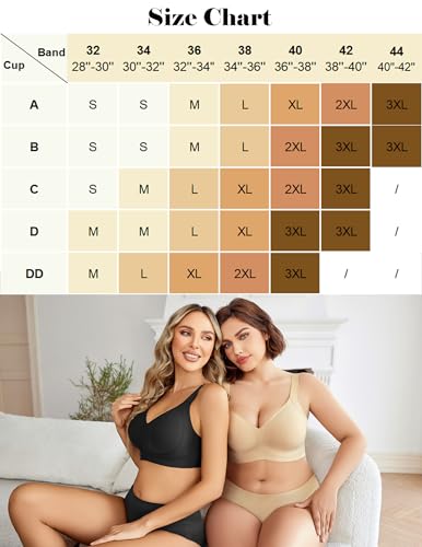 Image of Avidlove Wireless Bra for Women Seamless Push Up Full Coverage Bra Comfort Bralette Support Everyday Bra