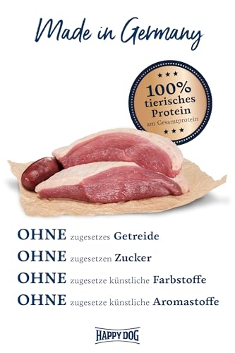 Happy Dog Can Pure Duck Nassfutter für Hunde 6x400g