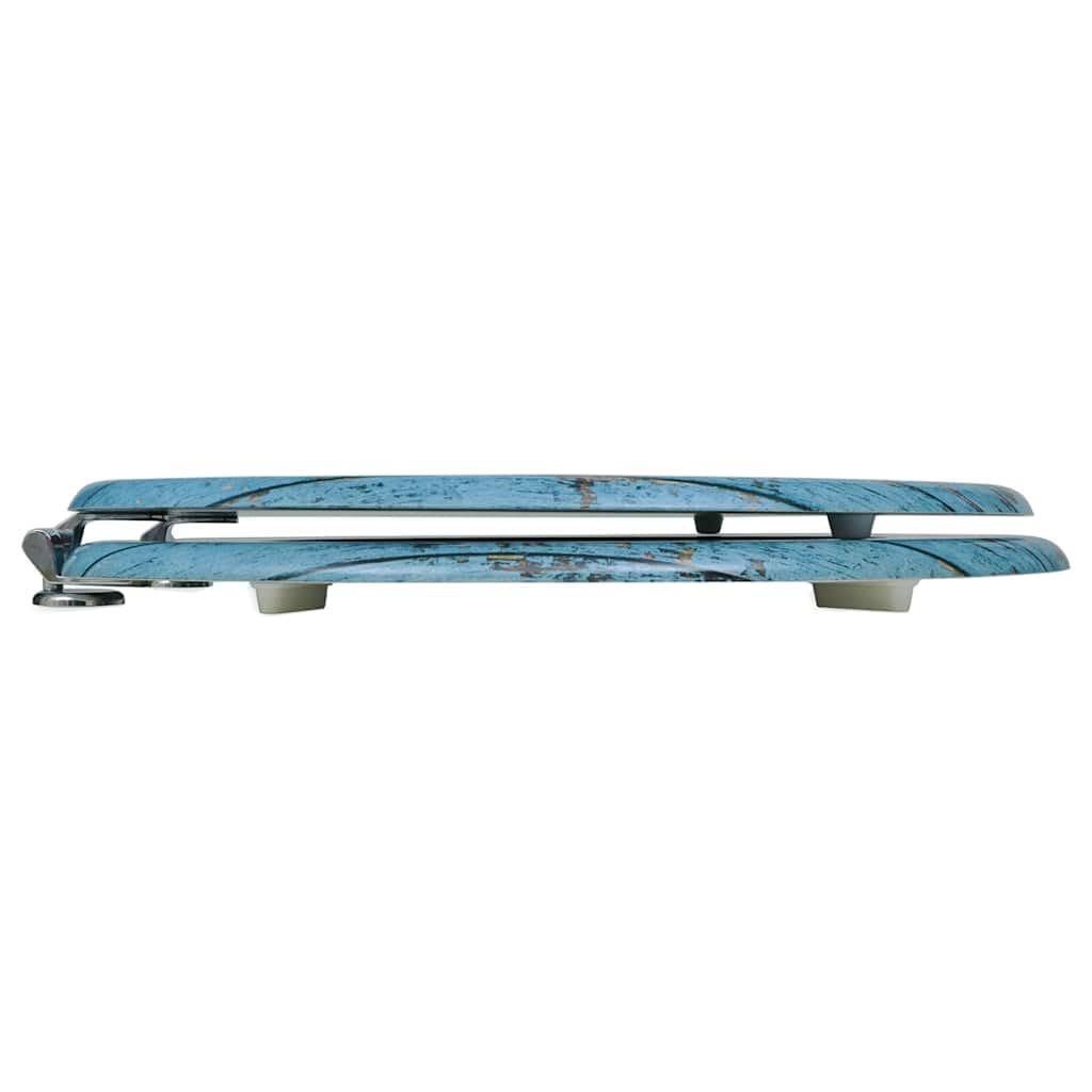 Asiento de inodoro con tapa, 2 unidades de madera de densidad media, bisagras ajustables de 12 a 20 cm, resistentes, universales, fáciles de limpiar, estables, antideslizantes, silenciosos