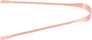 Copper Tongue Scraper Tongue Cleaner: Metal Tongue Brush Cleaner Reduce Bad Breath Fresher Breath Tool for Women Men Kids Rose Gold
