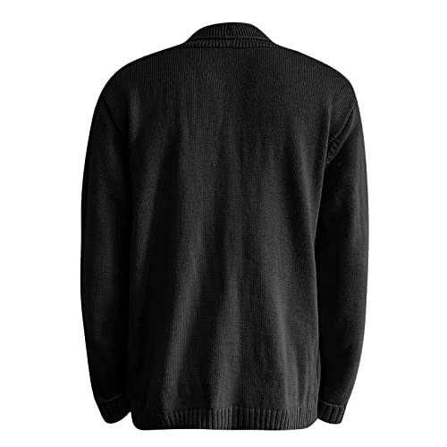 Sweaters Men's Cardigan Casual Shawl Long Sleeve Solid Button Knitting Sweater3