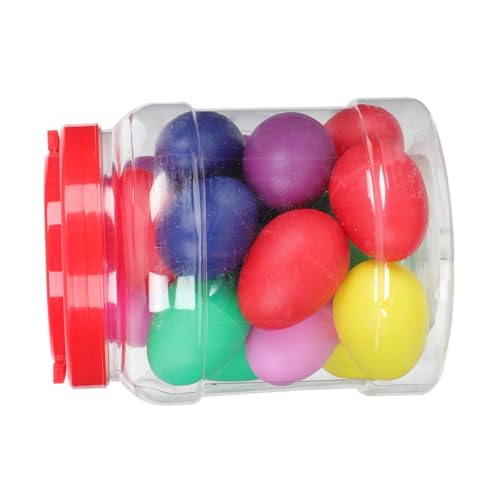 BESPORTBLE 20 Pcs Musical Egg Percussion Instrument for Shaking Eggs for Early Education Birthday Music Learning and Party Favors Random Color