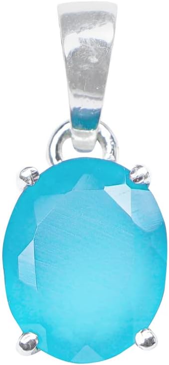 Gemstone 925 Sterling Silver Pendant Necklace For Women Girls Gemstone Jewelry - Image 2