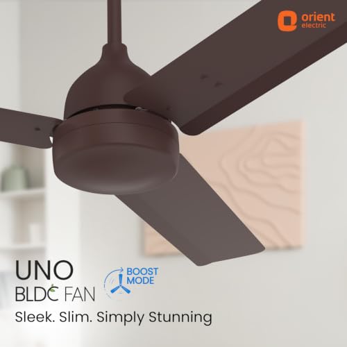 Image of Orient Electric 1200 mm Uno BLDC | BLDC energy saving ceiling fan with Remote |BEE 5-star rated | Saves up to 50% on electricity bills | 3-year warranty by Orient | Chocolate Brown