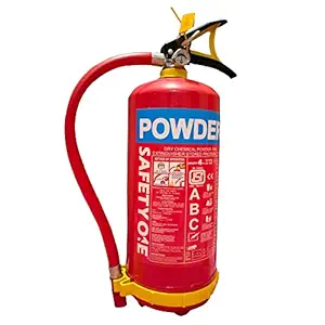 SAFETY ONE ABC Powder Type Fire Extinguisher with Wall Mount Hook, (4 Kg, Red)