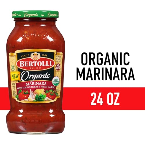 Image of Bertolli Organic Marinara with Italian Herbs & Fresh Garlic Pasta Sauce, 24 oz.