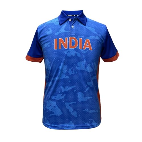 Image of MARKRICH Ind Official 2024 for Men Worldcup 2024 /2025 |Blue New T20 2024-2025|Sports India World Cup Cricket Team T Shirt Jersey