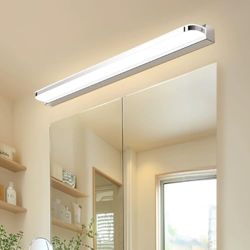 Lámpara de pared interior para espejo de baño LED negro moderno de 52cm 7