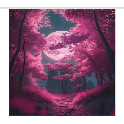 Rideau de douche imperméable Sakura en polyester lavable 183x183cm pour baignoire chic - 7