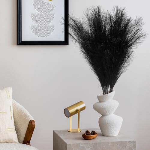AFAMITOO Künstliches Schwarzes Pampasgras - 8er Set Flauschige 97 cm Hohe...