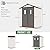Yardsight 6' x 4' Outdoor Resin Storage Shed with Floor,Galvanized Metal Waterproof Garden Shed with Lockable Door, Windows, Vents, Plastic Tool, Bike Storage for Patio Furniture, Lawn Mower