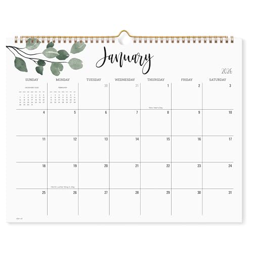 2026 Wall Calendar, Cabbrix Monthly Wall Calendar 2026 Runs from January 2026 to June 2027, Wirebound,15 x 12 Inches