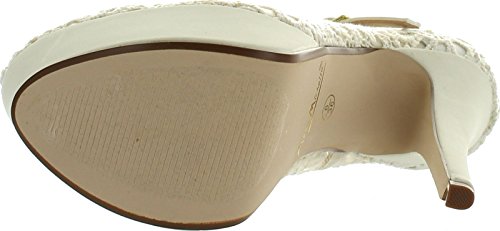 Anne Michelle Realove-07 Women's Crochet Mary Jane Platform Pumps4