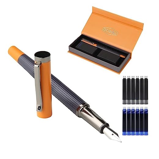 Set penna stilografica - Pennino fine con 12 cartucce d'inchiostro e convertitore di ricarica, set regalo per scrittura calligrafica