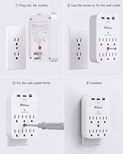 Image of mifaso Type c Power Strip Charging Cable compatinle with All Type C Phone (Dock - 12)