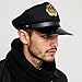 Shurhome Fashionable Polices Hat Security Personnel Women's Autumn Buckles for Halloween, Festivals Stage Hat