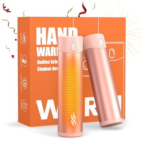 Chauffe-Mains Rechargeables, 5200 mAh * 2 Pack Chauffe-Mains électriques, Chauffage de Poche...