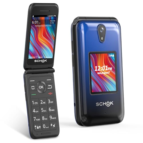 Schok 4G Flip Phone Unlocked, 3.2' Dual Screen Flip Phones for...