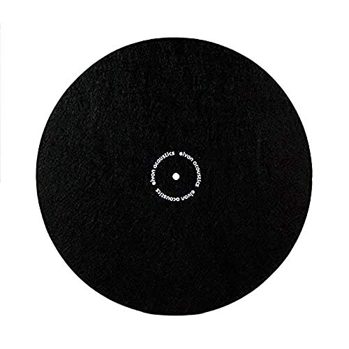 Nobsound Slipmat - Alfombrilla de lana para plato de vinilos, antiestática, antivibración, color negro Cover