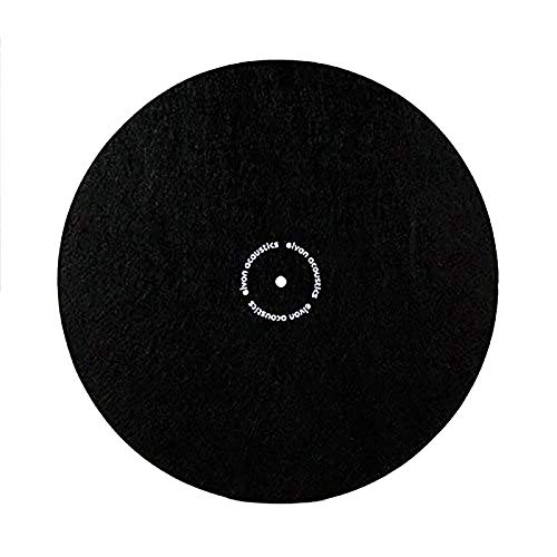 Nobsound Slipmat - Alfombrilla de lana para plato de vinilos, antiestática, antivibración, color negro