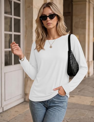 Ekouaer Womens Long Sleeve Shirts Raglan Sleeve Thermal Tops Fall Clothes - image 5