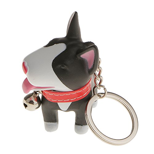 Preisvergleich Produktbild Generic Niedlichen Hund Anhänger Schlüsselanhänger Schlüsselring Charm Keyring Dekor - Schwarz, Approx.7x2.5x6.5cm (LxBxH)