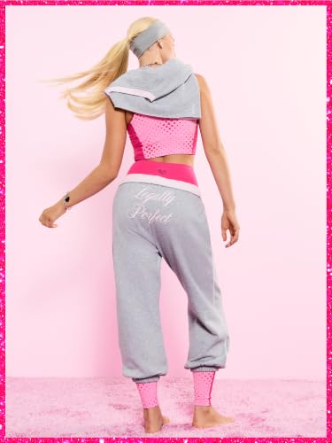 Victoria's Secret Pink Elle Campus Fleece Capri Sweatpants, Medium Heather Grey, S - image 3