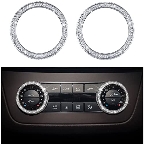 Bling Climate Control AC Button Crystal Accessory Interior Knob Cover