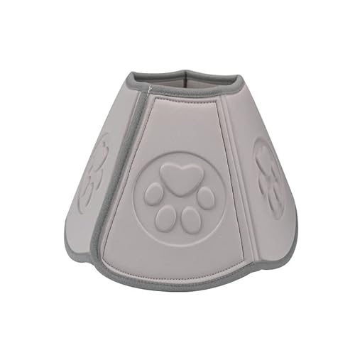 犬猫用エリザベスカラー ソフトベル型 軽量 かわいい 超通気性 マジックテープ式 皮膚病 傷口保護 避妊ケア 去勢手術 (35-44cm)