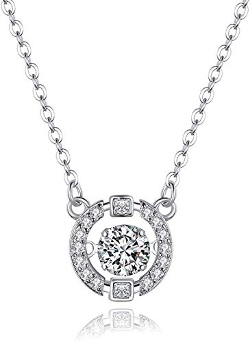 Collier Cœur Battant en Argent S925 et Diamant Incrusté Bijou de Luxe pour Femme