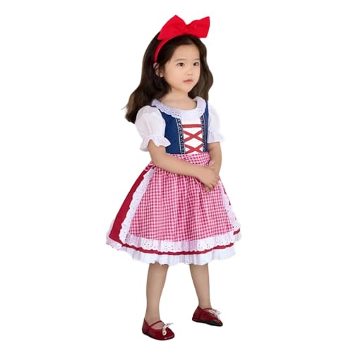 Costume Oktoberfest rose de qualité supérieure pour fillette