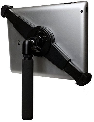 iShot G10 Pro Large Universal iPad Pro Tablet Tripod Mount + Camera Tripod Adapter Hand-Held Monopod w/ 360° Swivel Mini Ball Head - Works with Case - Compatible with iPad Pro and Other 9-13" Tablets