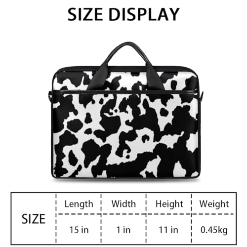 Laptop Bag Case Animal Cow Pattern Shoulder Messenger Carrying Bag 13 14 15 Inch Waterproof Computer Sleeve Cover Compatible with MacBook/Notebook/HP Acer Dell Lenovo ASUS Laptop2