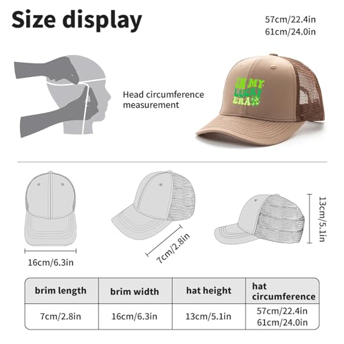 in My Lucky ERAS St Patricks Day Girls Boy Kids Hats for Men Hat for Mens Quick Dry Caps Ponytail Baseball Hat4