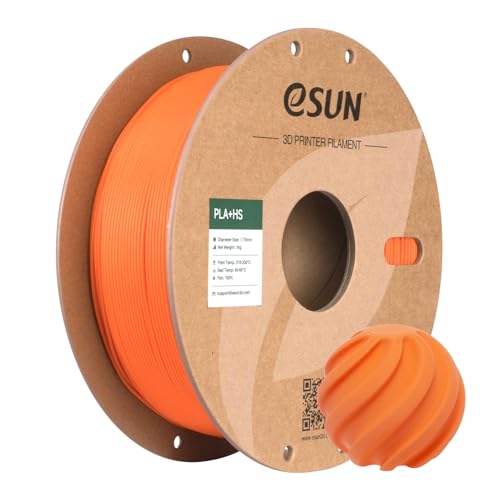 Image of eSUN High Speed PLA+ Filament 1.75mm, 3D Printer Filament Speedy PLA Plus for Fast Printing, Dimensional Accuracy + /- 0.03mm, 1KG Cardboard Spool (2.2 LBS) 3D Printing Filament for 3D Printers, Orange