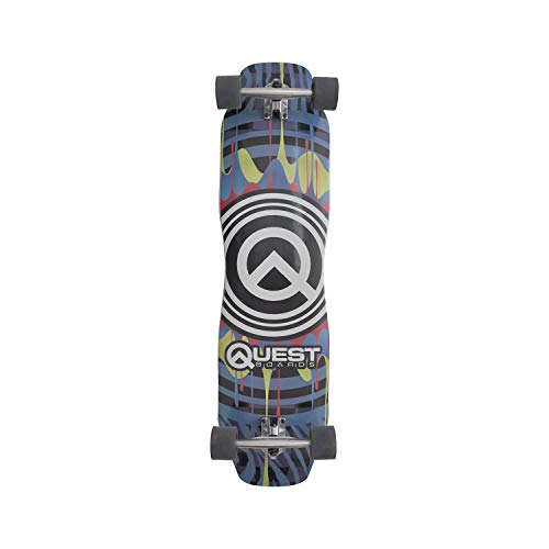 Quest Skateboards Q Drips 39" Longboard, Multi #TOP12
